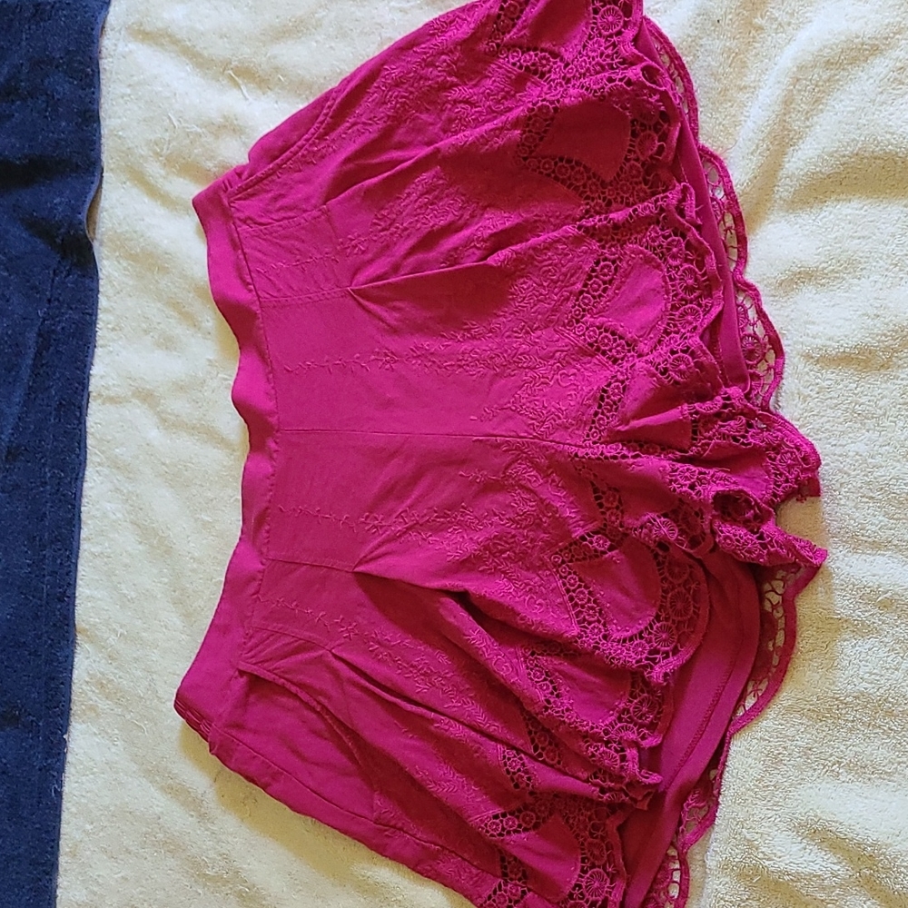 Crochet lace shorts